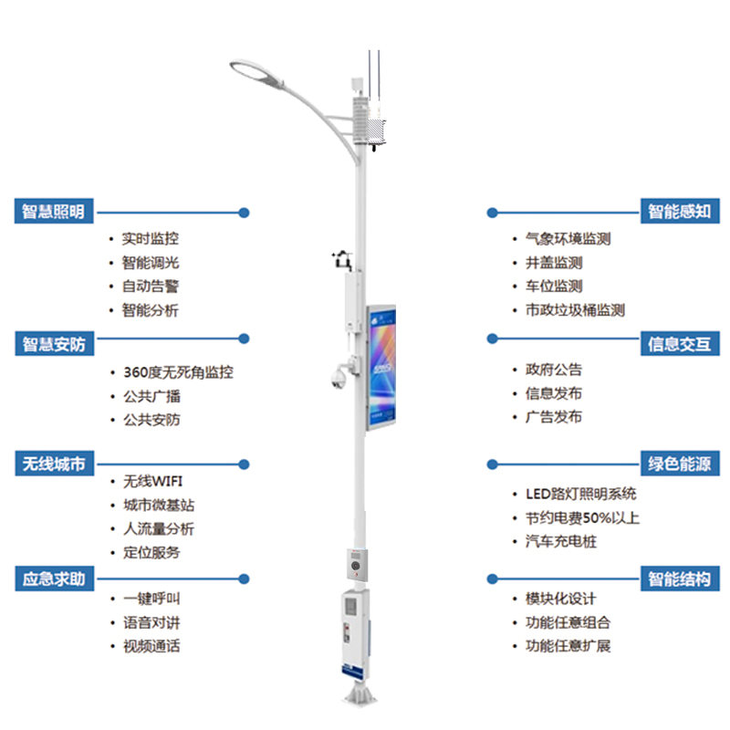 智慧燈桿效果圖